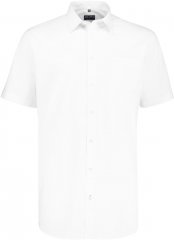 Adamo Warren Comfort Fit Short Sleeve Shirt White