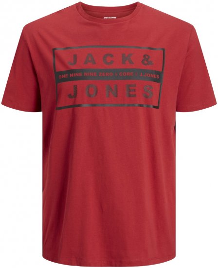 Jack & Jones JJSTORM TEE Red - T-särgid - Suured T-särgid 2XL – 14XL