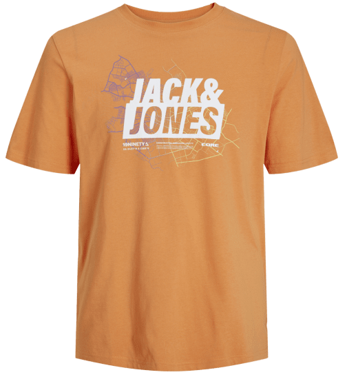 Jack & Jones JCOMAP LOGO T-Shirt Tangerine - T-särgid - Suured T-särgid 2XL – 14XL