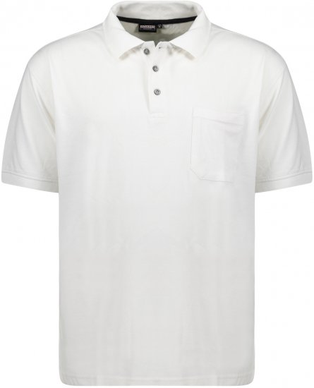 Adamo Klaas Regular fit Polo Shirt with Pocket White - Polosärgid - Meeste suured polosärgid 2XL – 8XL