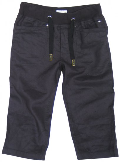 Kam Jeans Black Linen 3/4 Shorts - Lühikesed Püksid - Lühikesed Püksid suured suurused: W40-W60