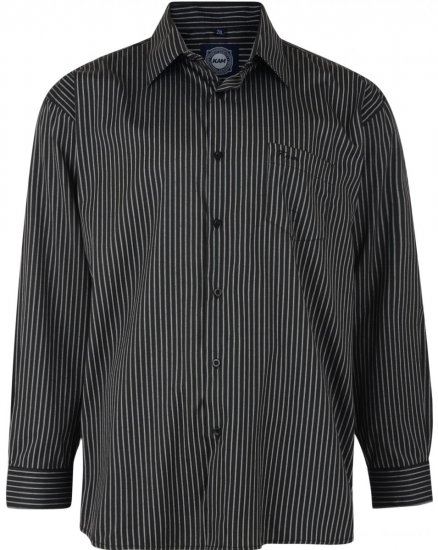 Kam 6092 L/S Shirt Black - Särgid - Meeste suured särgid 2XL – 8XL