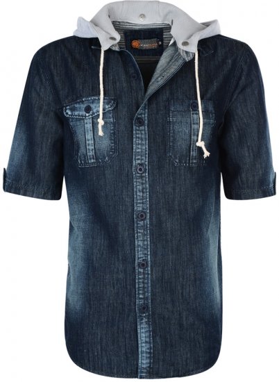 Kam Jeans Shirt with Hood - Särgid - Meeste suured särgid 2XL – 8XL