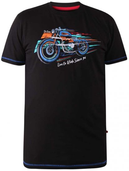 D555 CHINFORD Live To Ride Motorbike T-Shirt - T-särgid - Suured T-särgid 2XL – 14XL