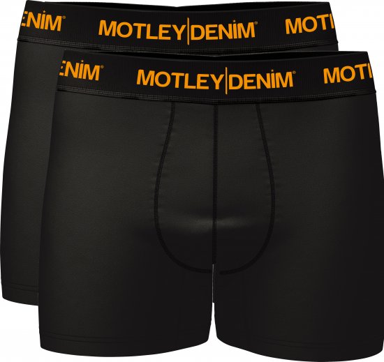 Motley Denim Amsterdam Boxershorts Black 2-pack - Aluspesu ja Ujumisriided - Aluspesu 2XL-8XL