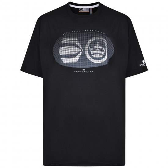 Crosshatch Eliptical T-shirt Black - T-särgid - Suured T-särgid 2XL – 14XL