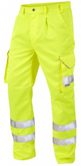 Leo Bideford Cargo Pants Hi-Vis Yellow - Tööriided - Suured tööriided