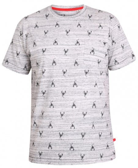 D555 Dario T-shirt Grey - T-särgid - Suured T-särgid 2XL – 14XL