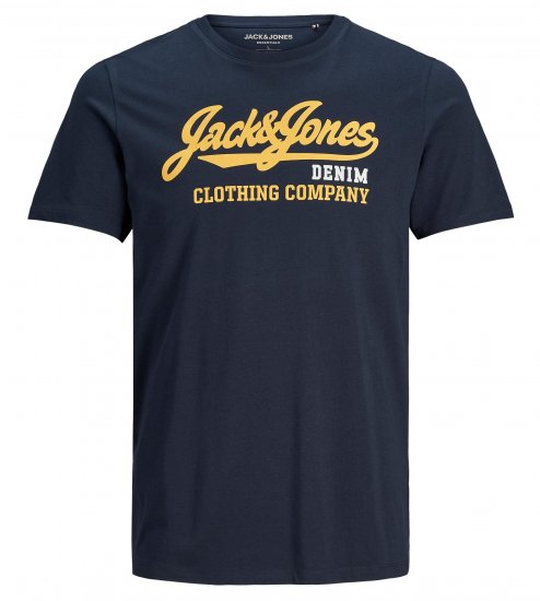 Jack & Jones Logo T-Shirt Navy - T-särgid - Suured T-särgid 2XL – 14XL