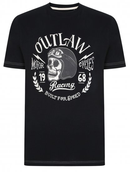 Kam Jeans 5391 Outlaws Skull Print T-Shirt - T-särgid - Suured T-särgid 2XL – 14XL