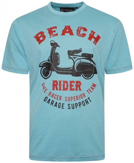 Kam Jeans 5701 Beach Rider Tee Aqua - T-särgid - Suured T-särgid 2XL – 14XL