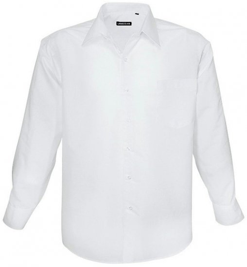 Lavecchia Classic Long Sleeve Shirt White - Särgid - Meeste suured särgid 2XL – 8XL