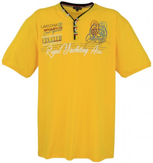 Lavecchia 608 Printed T-shirt Yellow - T-särgid - Suured T-särgid 2XL – 14XL
