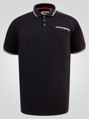 D555 Potts Jersey Polo With Jacquard Collar & Cuffs Must