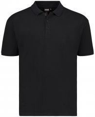 Adamo Stephan Waffelpique Poloshirt Black