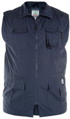 D555 Enzo Multi Pocket Waistcoat Navy