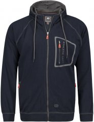 Adamo Michael Hoodie with Zipper Navy