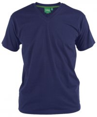 D555 Signature V-kaelusega T-särk Tumesinine