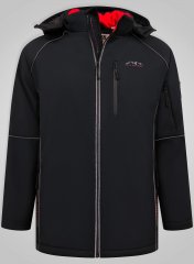 D555 Jamie Soft Shell Detachable Hood Padded Jacket Must TALL
