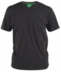 D555 Signature V-kaelusega T-särk Must