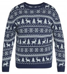 North Latitude 63144 Fjell Reindeer Knit Tumesinine
