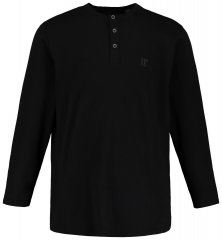 JP1880 702555 Pika varrukaga Henley-särk Must