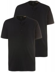 JP1880 708420 Henley-särk 2 tk Must