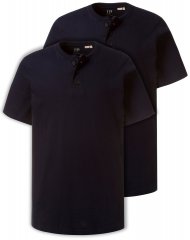 JP1880 708420 Henley-särk 2 tk Tumesinine