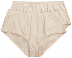 Ulla Popken 800279 Triibulised aluspüksid 2 tk Luuvalge
