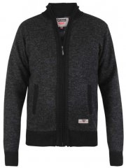 D555 Cavendish Black Jumper With Bonded Fleece Lining And Pocket