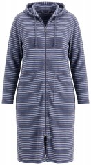 Ulla Popken 821543 Triibuline frotee-hommikumantel Antratsiit