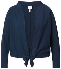 Ulla Popken 827116 Püstkraega linasegust bolero Tumesinine
