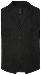 JP1880 828736 Kootud seljaosaga tweed-vest Must