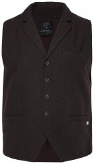 JP1880 828736 Kootud seljaosaga tweed-vest Tumepruun
