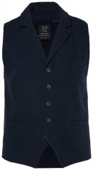 JP1880 828736 Kootud seljaosaga tweed-vest Tumesinine