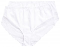 Ulla Popken 830094 Pitsiga aluspüksid 2 tk Valge
