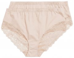 Ulla Popken 830094 Pitsiga aluspüksid 2 tk Beež