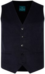 Boston Park 952 Kootud seljaosaga velvetvest Tumesinine
