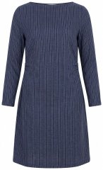 Ulla Popken 834371 Triibuline dressikleit Tumesinine