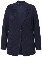 Ulla Popken 841163 Žakaarmustriline jersey-pintsak Tumesinine