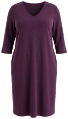 Ulla Popken 841952 3/4 varrukatega dressikleit Ploom