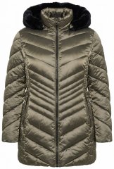 Ulla Popken 842013 Tepitud jope Helepruun