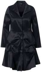 Ulla Popken 842028 Voltidega peplum-pintsak Must