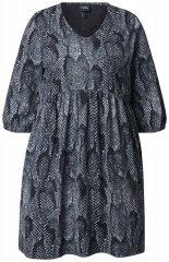 Ulla Popken 844945 Mustriline jersey-kleit Must