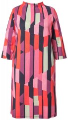 Ulla Popken 845794 Mustriline jersey-kleit Roosa