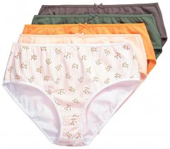 Ulla Popken 849098 Lillelised aluspüksid 6 tk Oranž