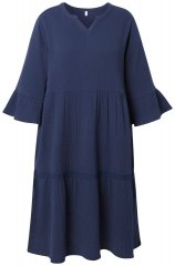Ulla Popken 849856 Volangidega kleit Tumesinine