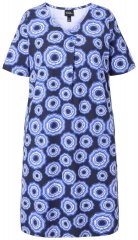 Ulla Popken 850121 V-kaelusega lühikeste varrukatega jersey-kleit Sinine