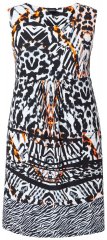 Ulla Popken 850175 Taskutega varrukateta jersey-kleit Must