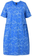 Ulla Popken 850204 Volangidega mustriline T-särkkleit Sinine